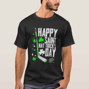 Camiseta Feliz Día de Santa Gorra Trick's Day Tee Hockey s