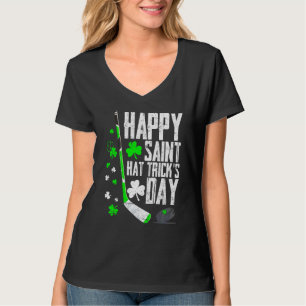 Camiseta Feliz Día de Santa Gorra Trick's Day Tee Hockey so
