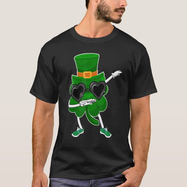 Camiseta Feliz Día de Santa Patrocinadores Dabbing Shamrock (Anverso)