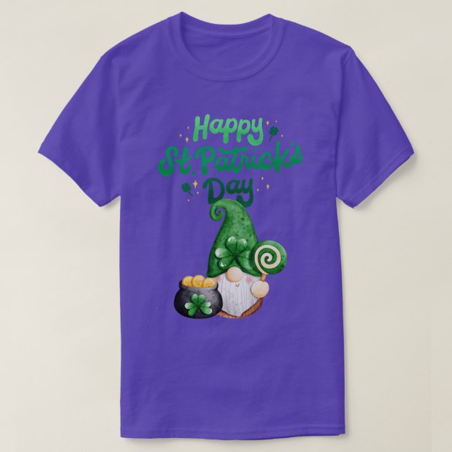 Camiseta Feliz Día de Santa Patrocinadores Gnome Irlandés (Diseño del anverso)
