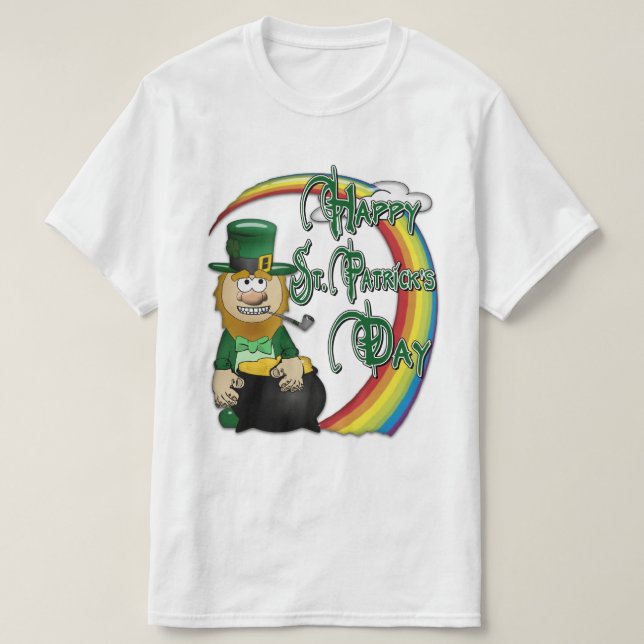 Camiseta Feliz Día de Santa Patrocinadores Leprechaun (Diseño del anverso)