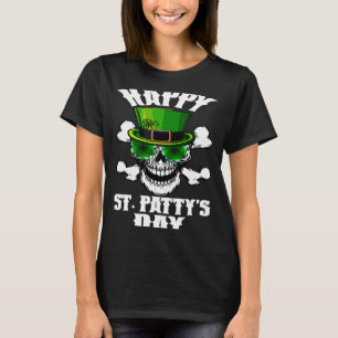 Camiseta Feliz Día de Santa Patty St Patricks Sugar Skull L