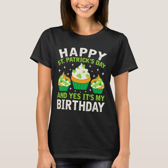 Camiseta Feliz Día de Santo Patrocinadores Cumpleaños Mujer (Anverso)