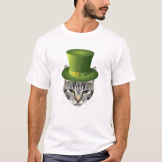 Camiseta Feliz Día de St. Catrick, gato gracioso del Día de