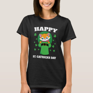 Camiseta Feliz día de St Catricks Día de St Paddys Gato Gat