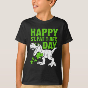 Camiseta Feliz día de St Pat Trex Día de San Patricio Dinos