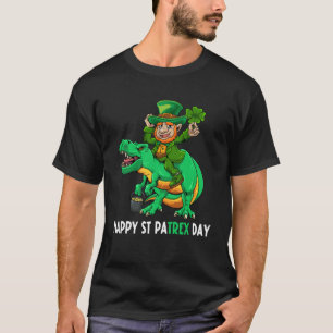Camiseta Feliz Día de St Pat Trex Dino St Patricks Día Lepr