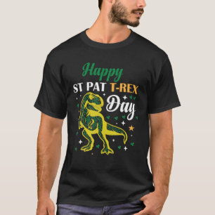 Camiseta Feliz Día de St Pat Trex Dino St Patricks Día Niño