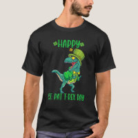 Feliz Día de St Pat Trex Funny Patricks Day Dinosa