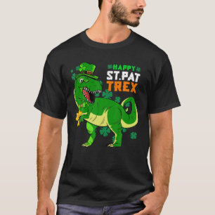 Camiseta Feliz Día de St Pat-Trex Saint Patrick Dinosaur Bo