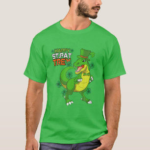 Camiseta Feliz Día de St Pat-Trex Saint Patrick Dinosaur Bo