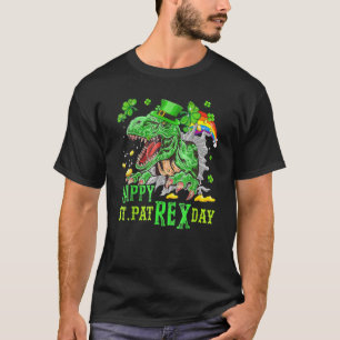 Camiseta Feliz Día de St Pat Trex Saint Patrick Dinosaur Bo
