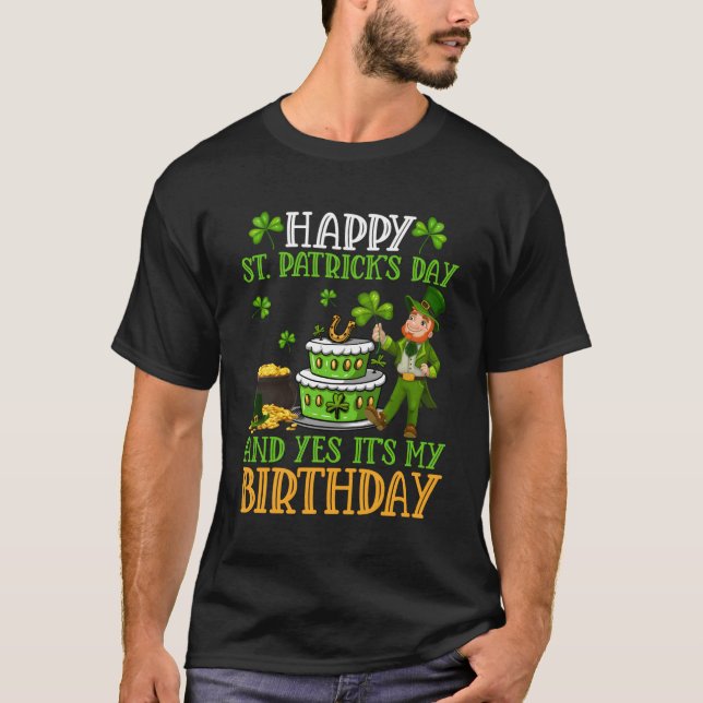 Camiseta Feliz Día De St Patricks Y Sí Es Mi Leprechaun (Anverso)