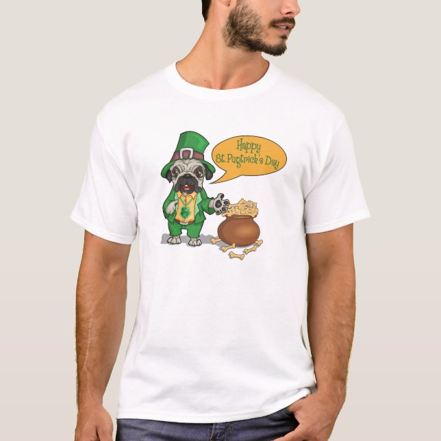 Camiseta Feliz Día de St. Pugtrick (Anverso)