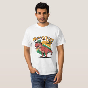 Camiseta Feliz Día de St. T-Rex - Divertido Dinosaurio St.