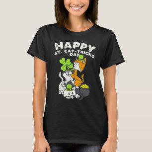 Camiseta Feliz Día de Tricks St Cat Gatos Saint Paddys St P