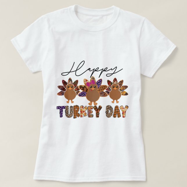 Camiseta Feliz Día de Turquía (Diseño del anverso)