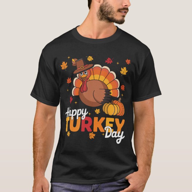 Camiseta Feliz Día de Turquía Día de Acción de Gracias Fami (Anverso)