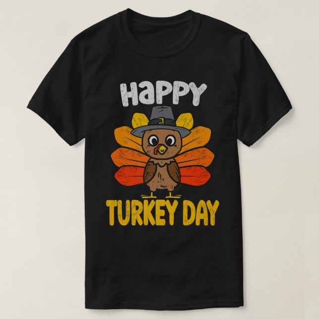 Camiseta Feliz Día de Turquía Gracioso Día de Acción de Gra (Diseño del anverso)