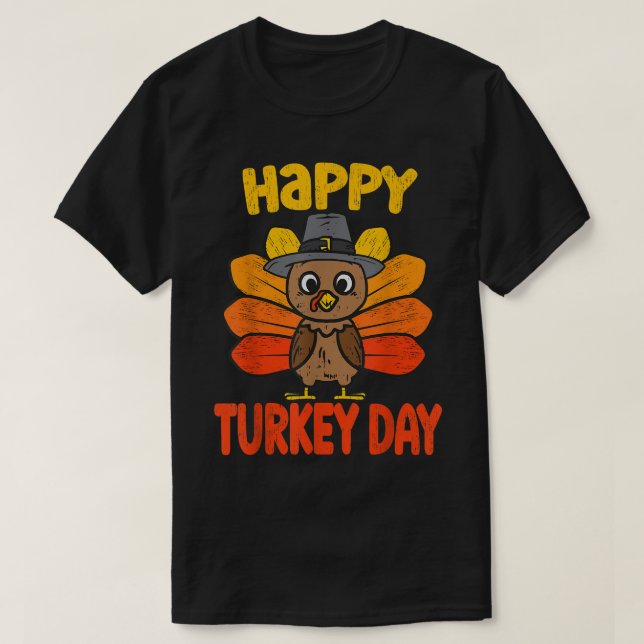 Camiseta Feliz Día de Turquía Gracioso Día de Acción de Gra (Diseño del anverso)