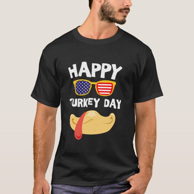 Camiseta Feliz Día de Turquía gracioso para niños Chicas de (Anverso)