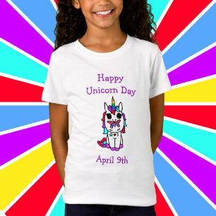 Camiseta Feliz Día de Unicornio el 9 de abril