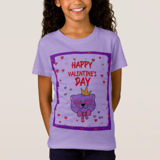 CAMISETA FELIZ DÍA DE VALENTINA CON GATO CUTIDO