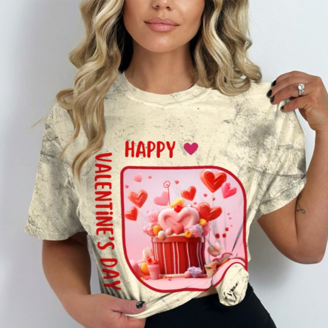 Camiseta Feliz Día de Velentine - Adorando miradas (Subido por el creador)
