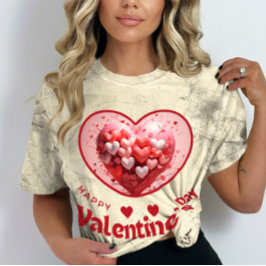 Camiseta Feliz Día de Velentine - Esplendor romántico