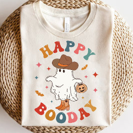 Camiseta Feliz Día del Boo Gracioso Groovy Cowgirl Hallowee