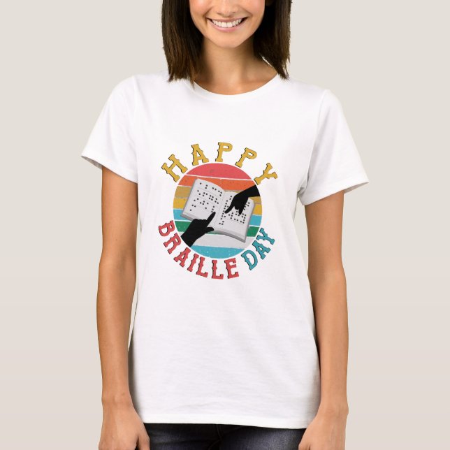 Camiseta Feliz Día del Braille (Anverso)