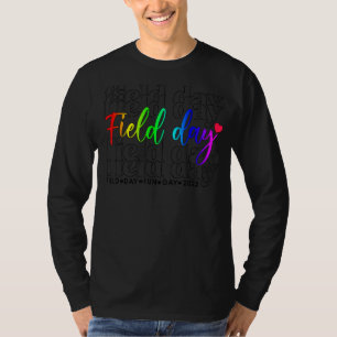 Camiseta Feliz Día del Campo Colores El Día Gráfico Del Cam