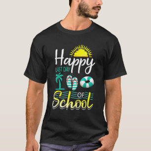 Camiseta Feliz Día Del Colegio Verano Flip Flops Profesor