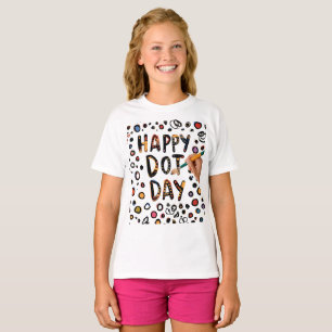 Camiseta Feliz Día del Dot Groovy niños creativos arte-cami