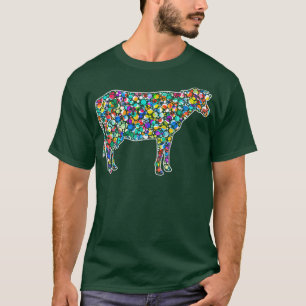 Camiseta Feliz Día del Dot Leche Arcoiris Vaca Polka Punto 
