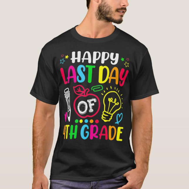 Camiseta Feliz Día Del Estudiante De Cuarto Grado (Anverso)