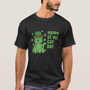 Camiseta Feliz Día del Gato de San Pat Meow Gato Duende Irl