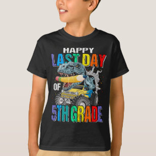 Camiseta Feliz Día Del Monstruo De Quinto Grado Dinosaurio