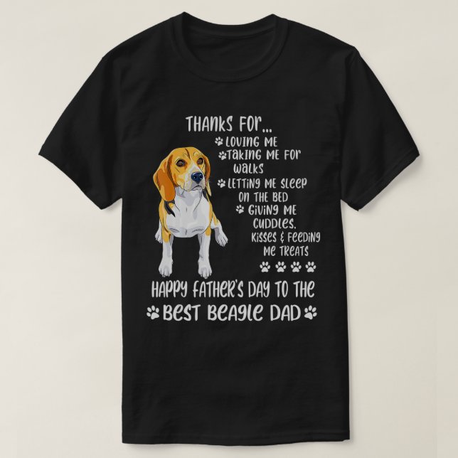 Camiseta Feliz Día del Padre 2021 Beagle Dad (Diseño del anverso)
