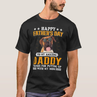 Camiseta Feliz Día del Padre Boxer Dog Dad