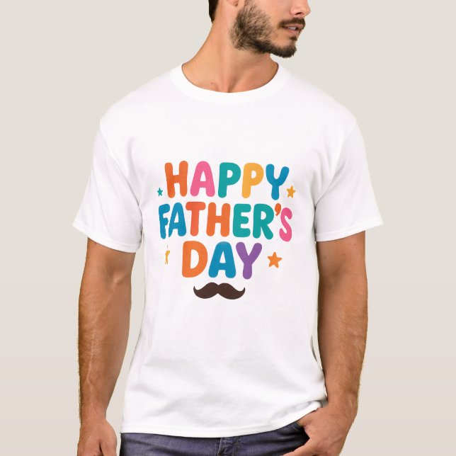 Camiseta feliz día del padre - Cartas divertidas y (Anverso)