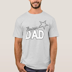 Camiseta Feliz Día del Padre Diseño Moderno "SUPER DAD"