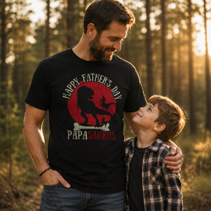 Camiseta Feliz Día del Padre Divertido Papá Papasaurio