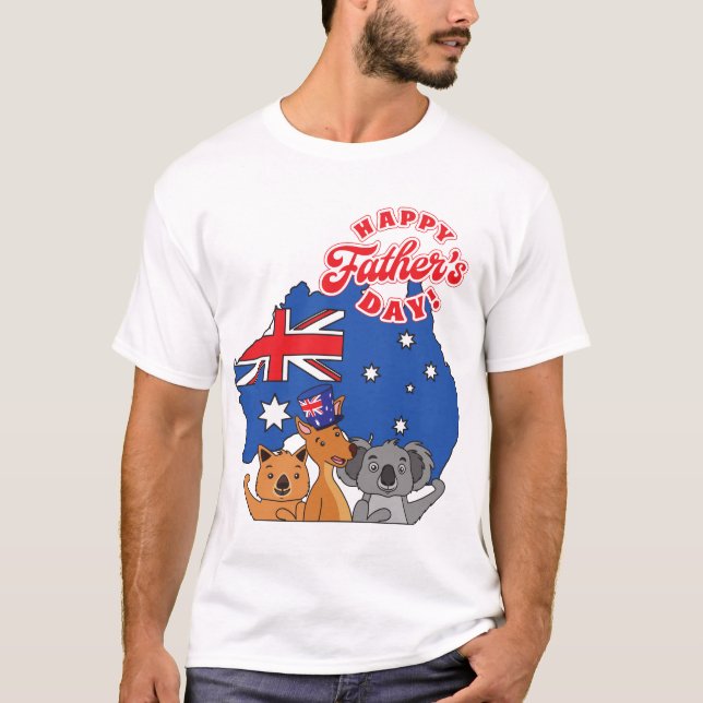 Camiseta Feliz Día del Padre en Australia (Anverso)