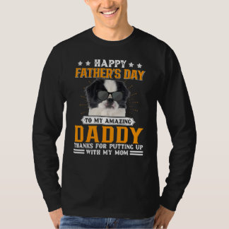 Camiseta Feliz Día del Padre Japonés Chin Dog Dad for Men