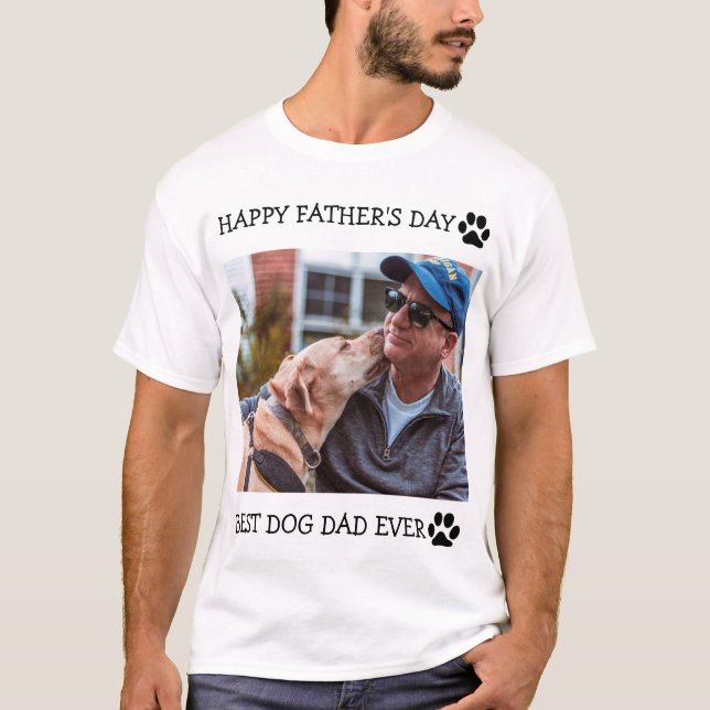 Camiseta Feliz Día del Padre, mejor foto del Personalizado  (Anverso)