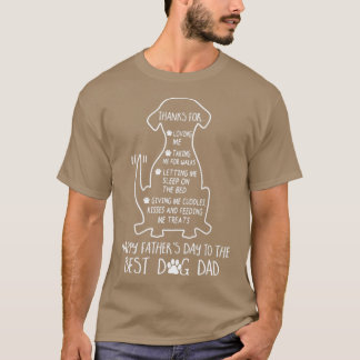 Camiseta Feliz Día del Padre mejor padre de perro