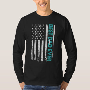 Camiseta Feliz Día del Padre mejor papá con nosotros, norte