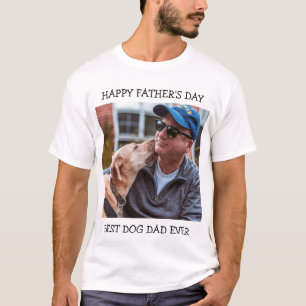 Camiseta Feliz Día del Padre Mejor Papá Perro Personalizado