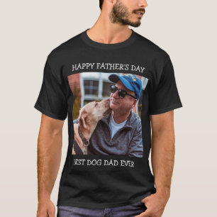 Camiseta Feliz Día del Padre mejor perro papá Personaliza
